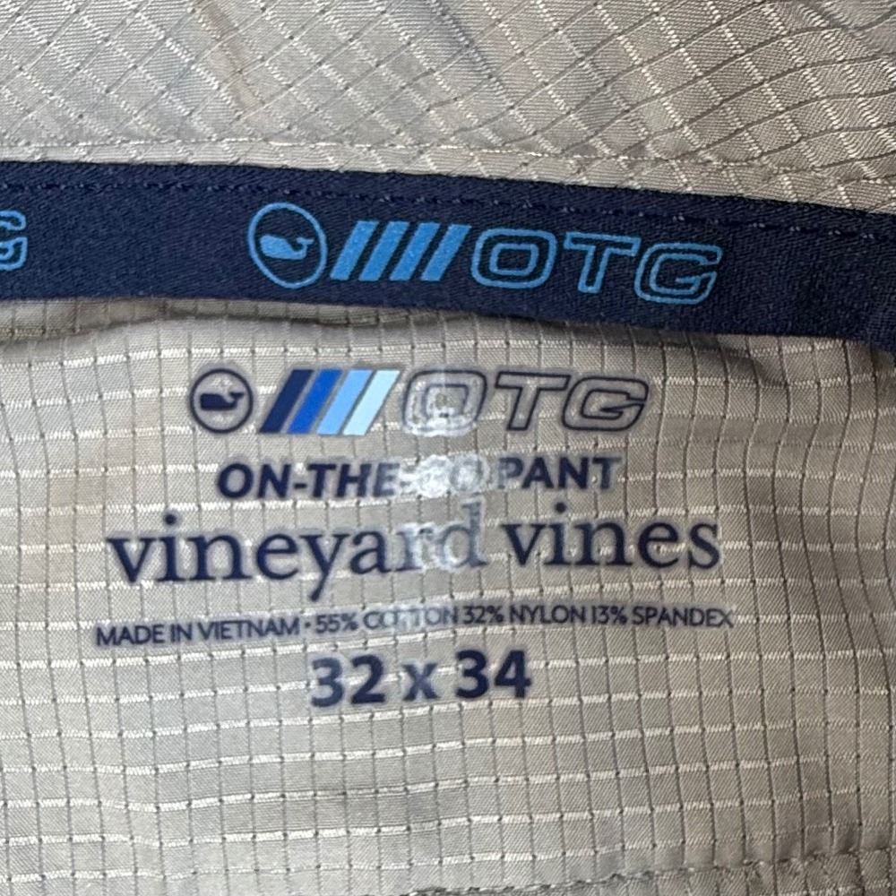 Vineyard Vines On-The-Go Chino Pants Mens 32x34 Performance Stretch Bluish Gray - Picture 4 of 9